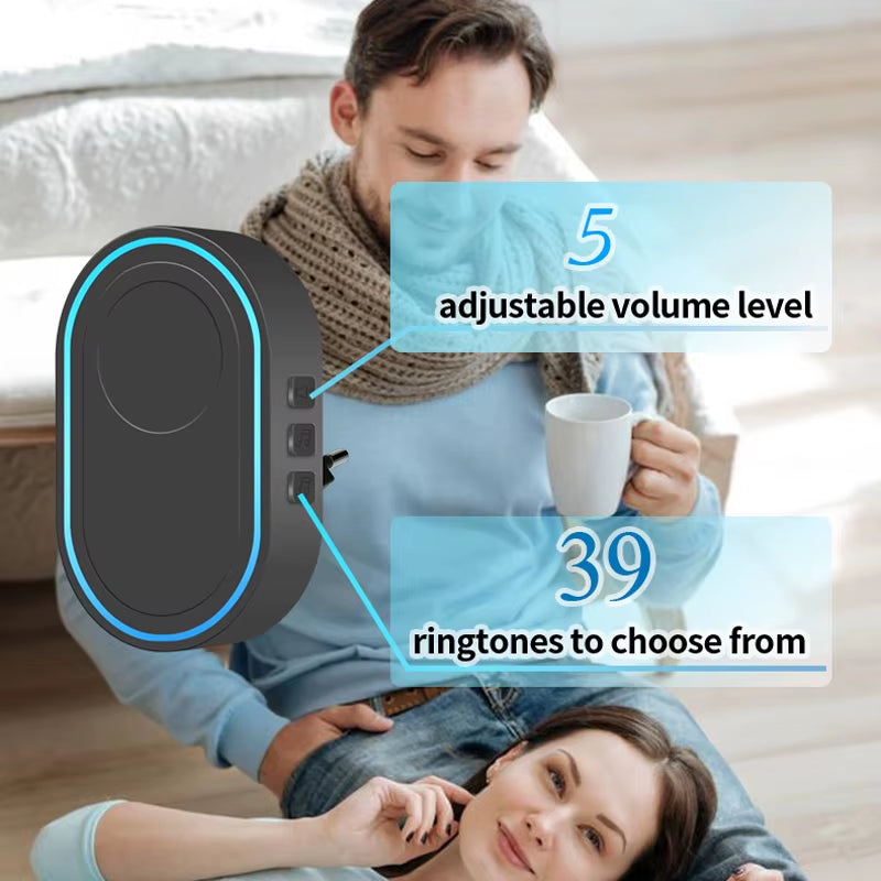 Wireless Outdoor Doorbell with Music Melody & Security Alarm