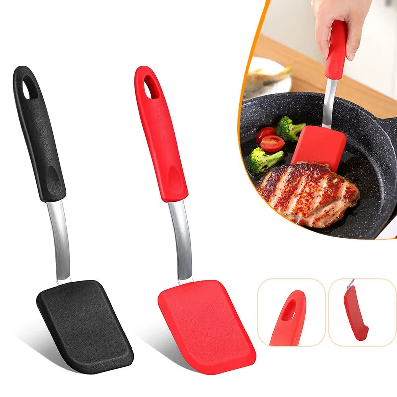Heat-Resistant Silicone Cookie Spatula Turner - Mini Flipper