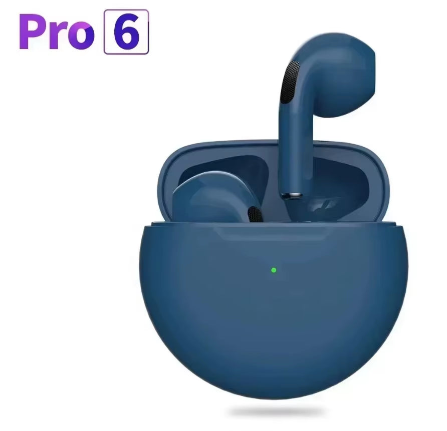 Pro6 TWS Touch Control Bluetooth 5.0 Wireless Earbuds