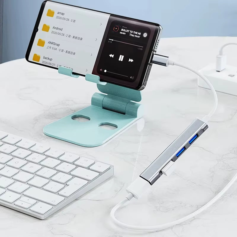 4-in-1 Type C to USB 3.0 OTG Hub Adapter for Devices