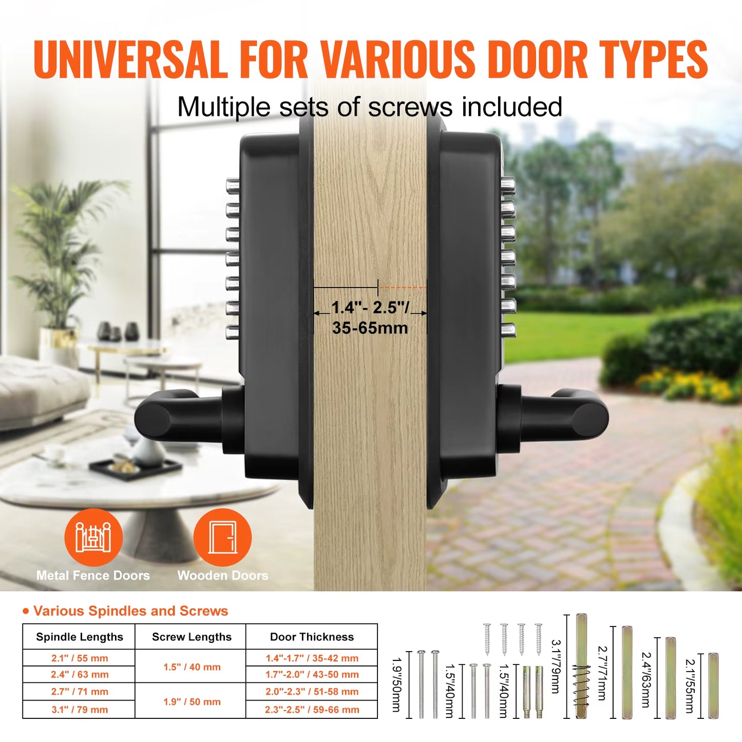 VEVOR Mechanical Keyless Entry Lock - 14 Digit Keypad & Handle