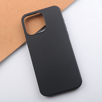Black Matte Soft Silicone Phone Case for iPhone (All Models)