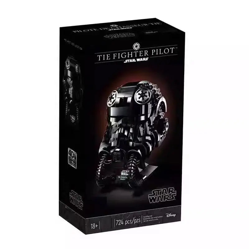 Space Battle Pilot Helmet Model – Building Block Set for Collectors & Kids