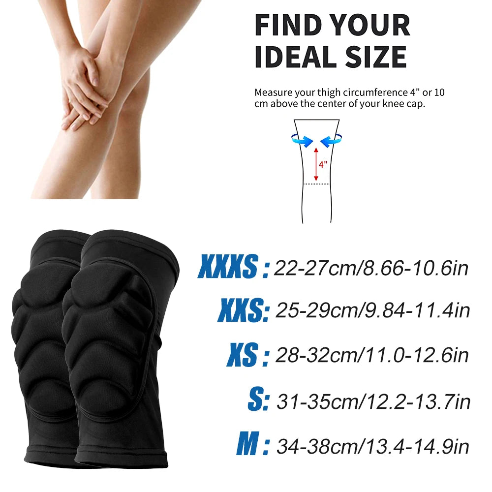Thick Sponge Knee Pads & Elbow Sleeves for Kids Sports