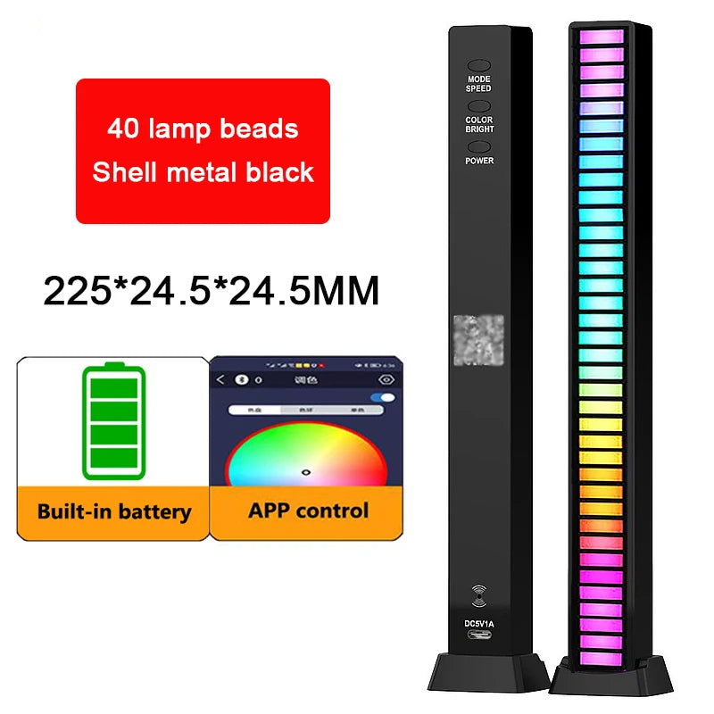 RGB Sound Control LED Lamp with APP for Desktop Ambient Light