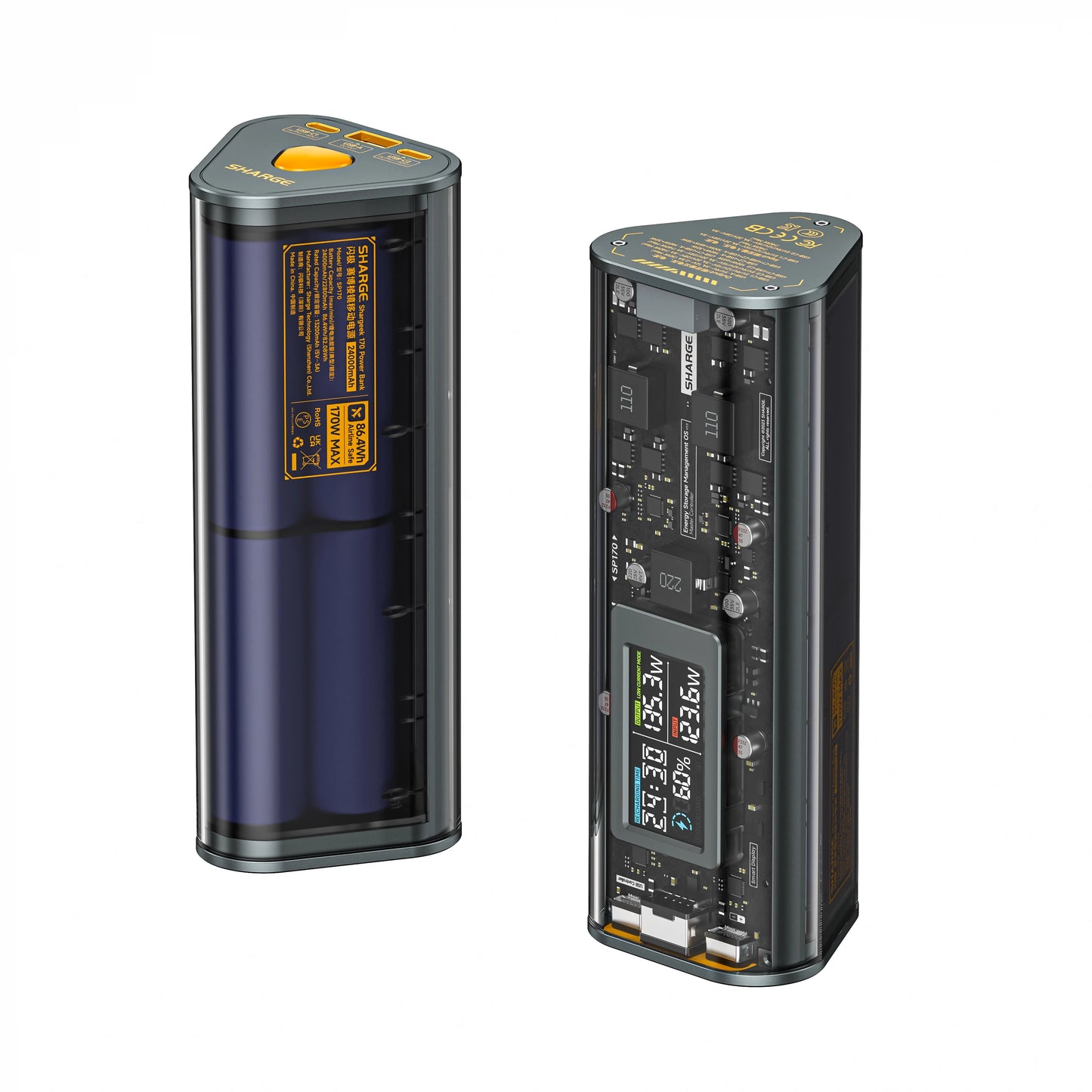 Shargeek 170W Power Bank 24000mAh with Smart Display