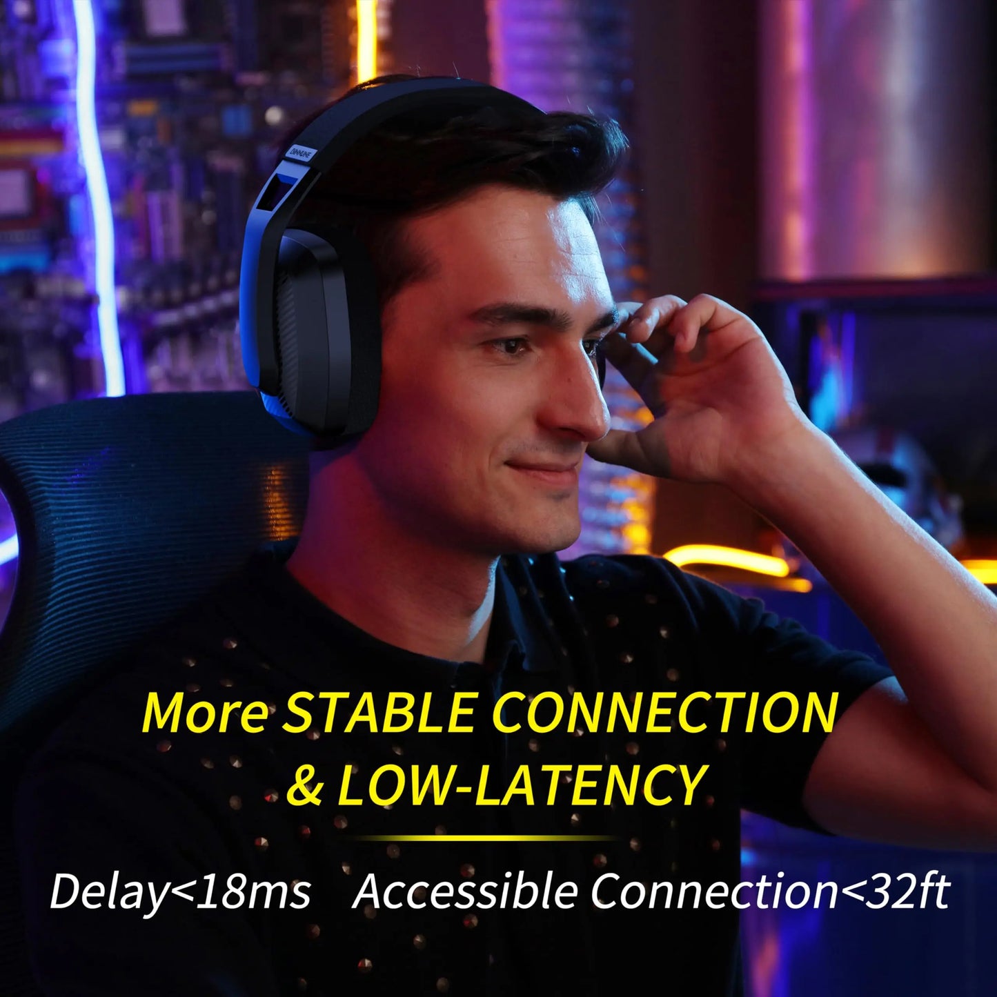 BINNUNE BW06 Wireless Gaming Headset with Mic for PS5/PC