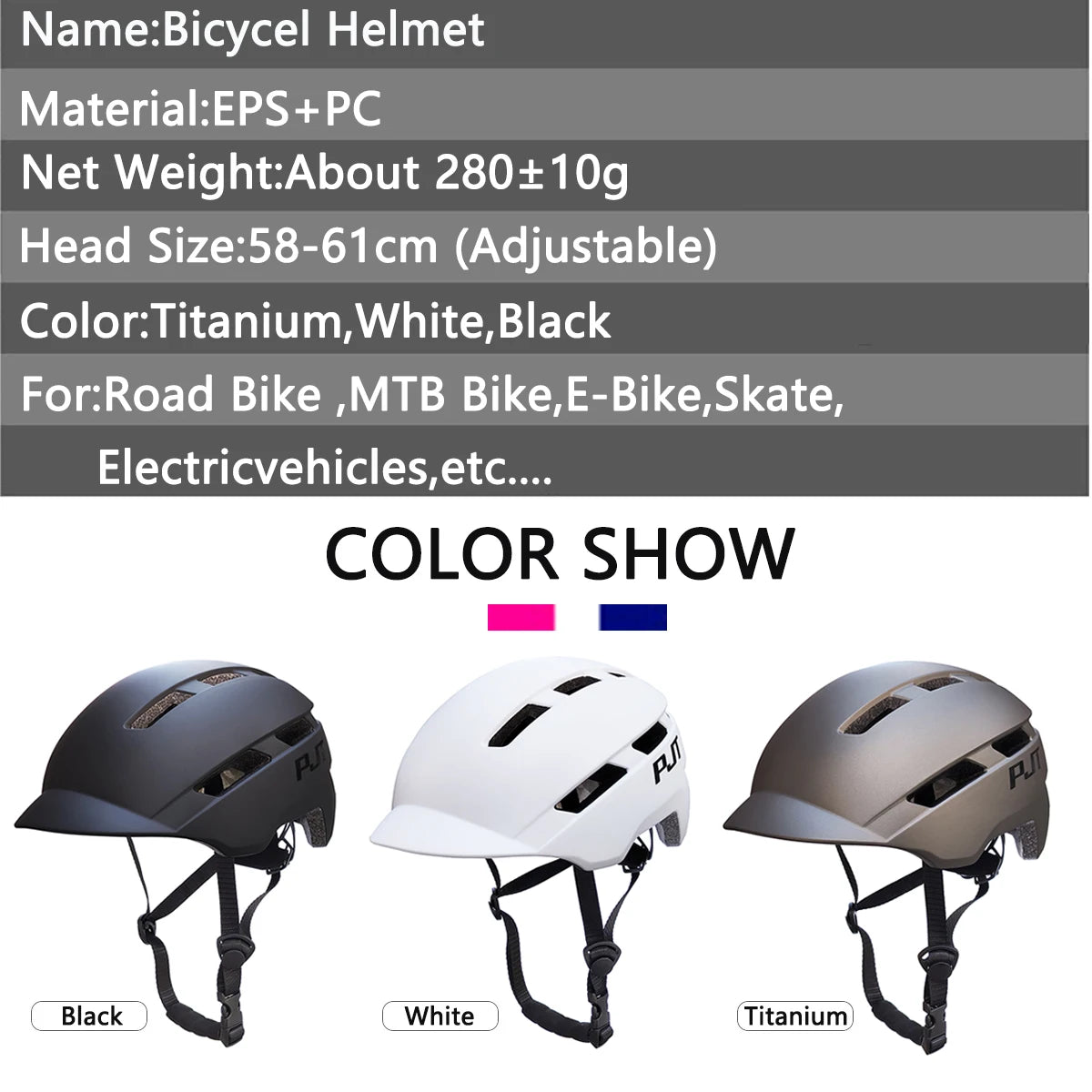 PJT Cycling Helmet with USB Rechargeable Tail Light – In-Mold Mountain & Road Bicycle Helmet for Men