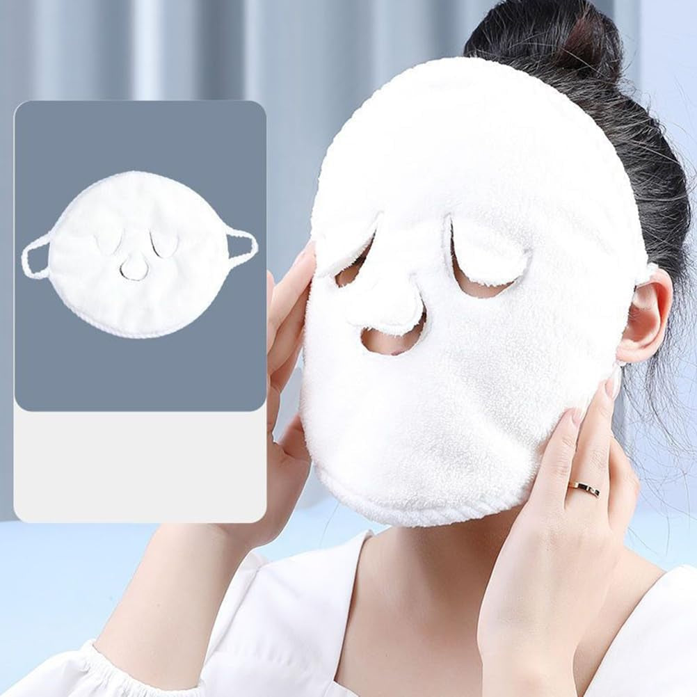 2Pcs Reusable Hot & Cold Face Towel Masks for Skincar
