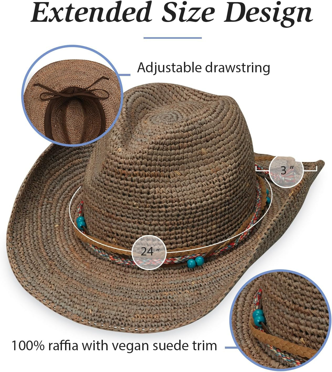 Catalina Cowboy UPF 50+ Sun Hat – Wide Brim, Adjustable & Packable