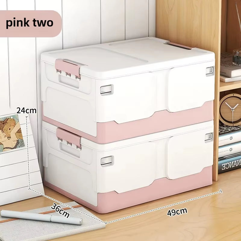 "Foldable Extra Large Storage Box with Lid for Books & Toys"