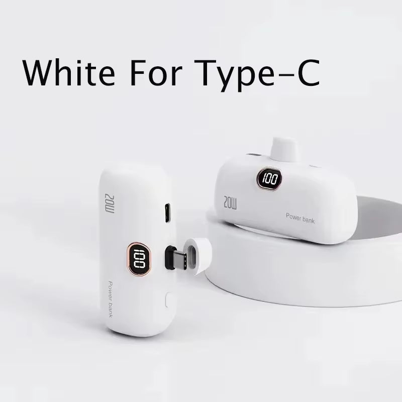 Mini 30000mAh Power Bank Fast Charging for iPhone & Type-C