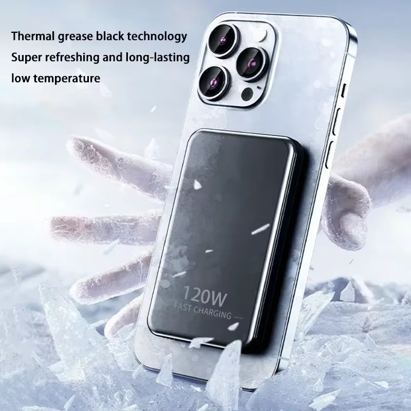 100000mAh MagSafe Power Bank, Wireless Fast Charging for iPhone