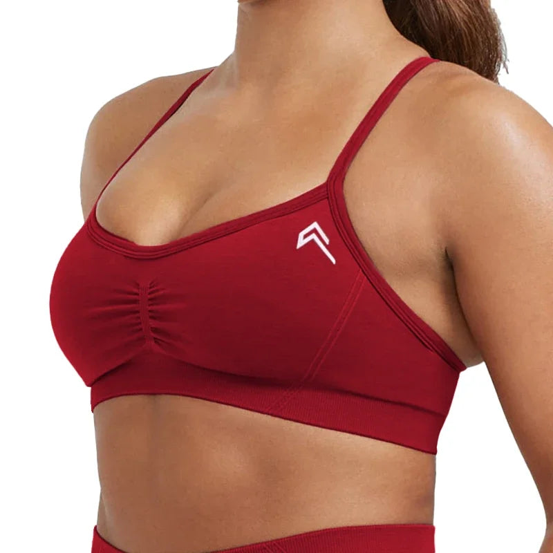 New Effortless Strappy Bralette Seamless Spandex Woman Fitness Elastic Breathable Breast Enhancement Leisure Sports Underwear