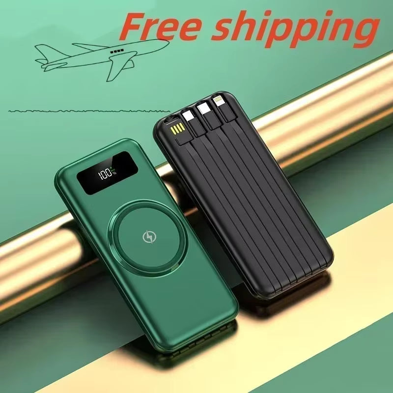 200000mAh Wireless Power Bank Fast Charging for Apple/Samsung