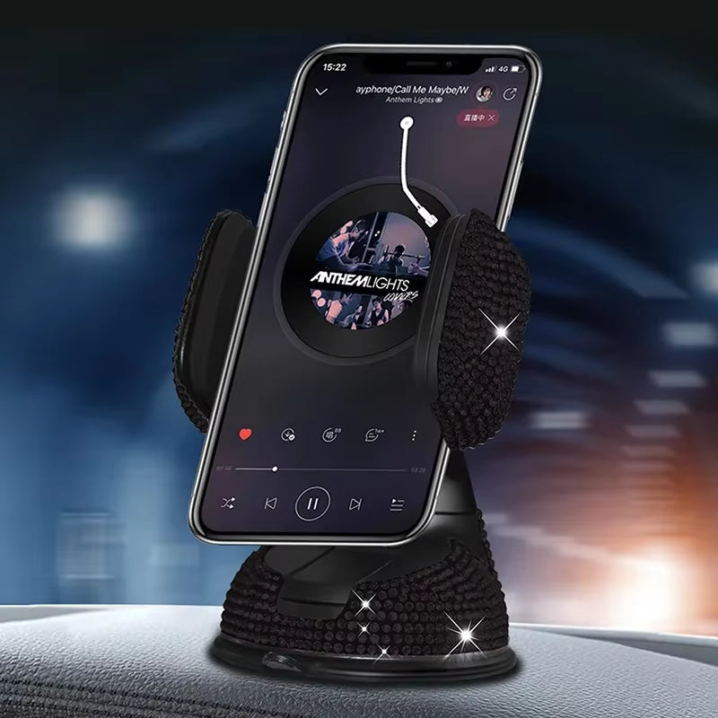 2024 Pink Diamond Car Phone Holder Stand for Women