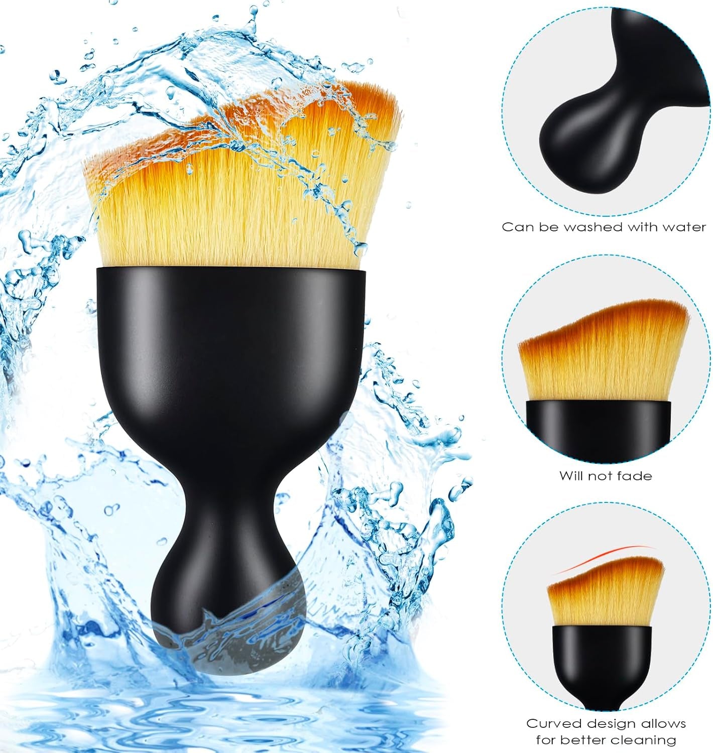 Set of 4 Soft Car Interior Dust Brushes - Cleaning & Care Tools for Car Interior