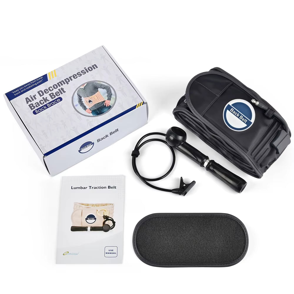 Inflatable Lumbar Support Belt for Back Pain Relief & Posture Correction