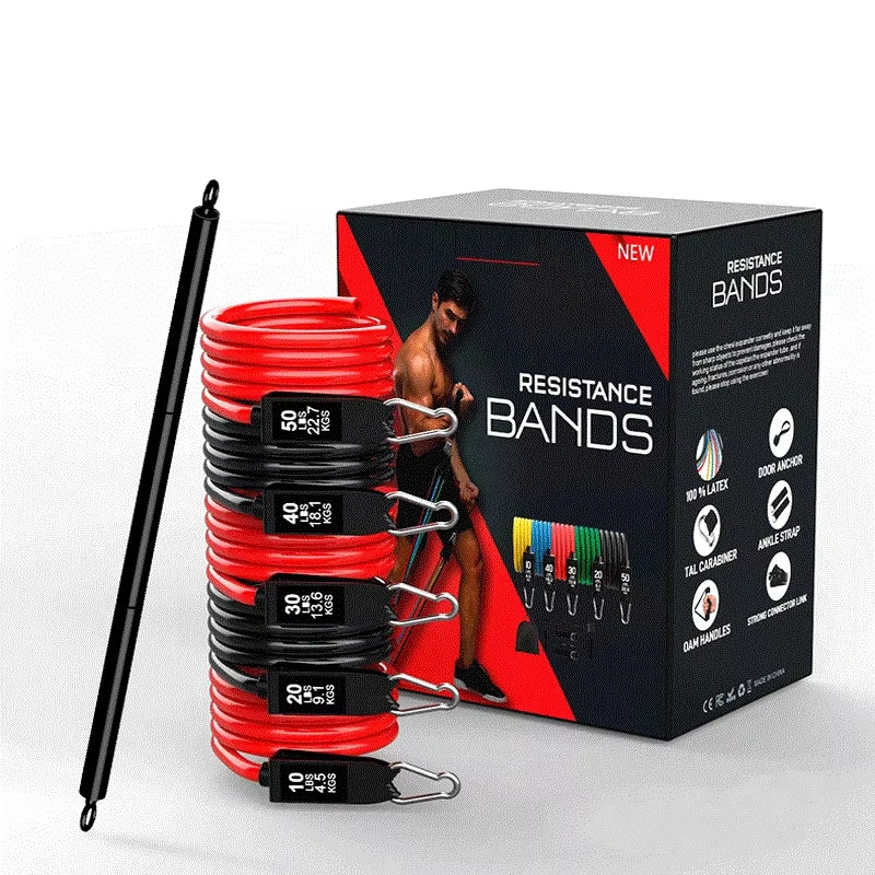 Portable Pilates Bar Kit with Resistance Bands - Home Fitness