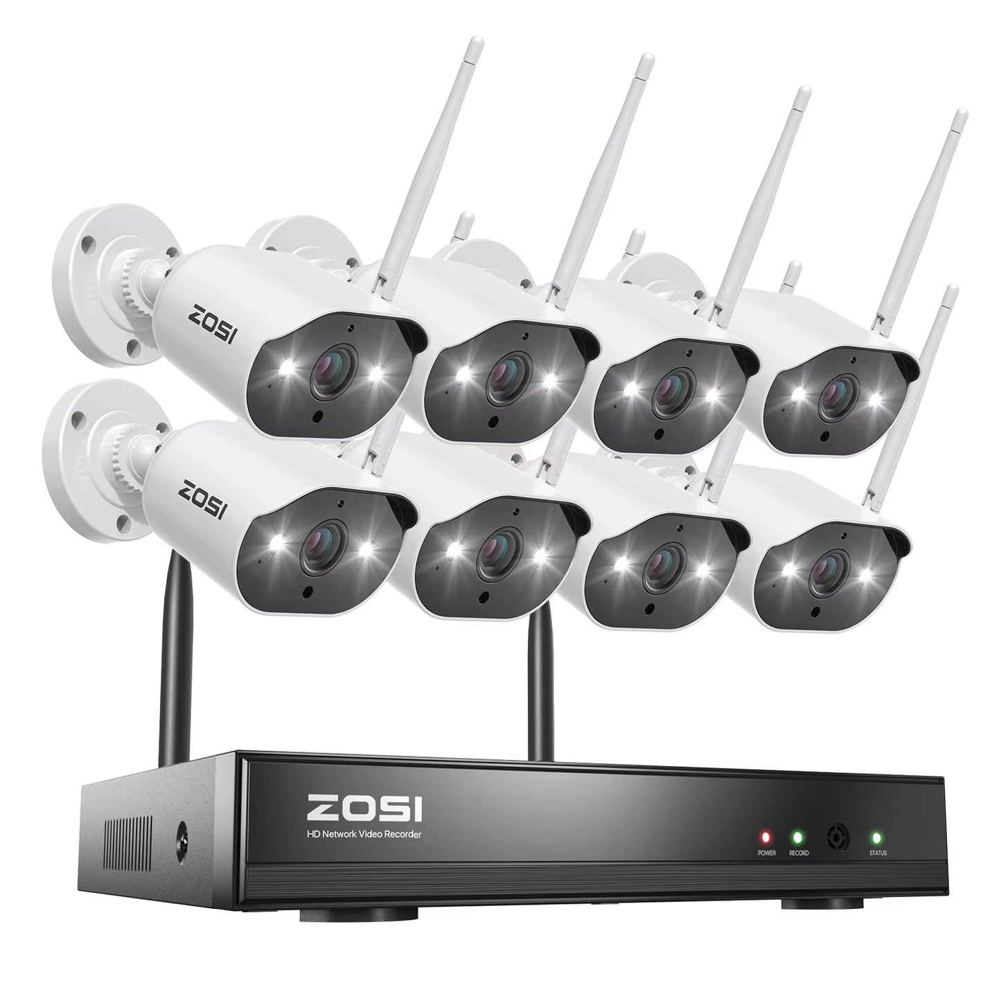 3MP Wireless Security System with 8CH H.265 NVR & Cameras