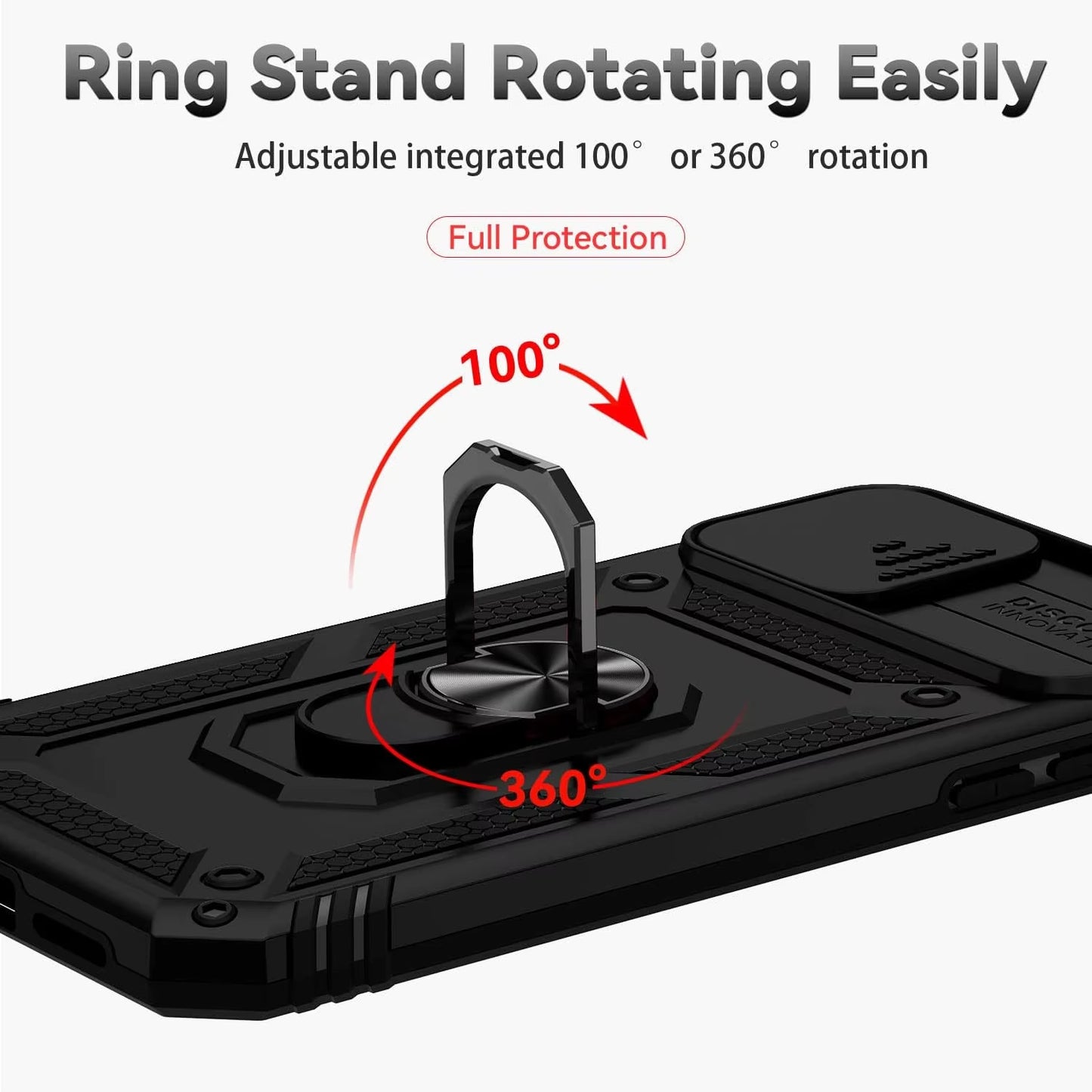 "iPhone 11 Case with Lens Cover & Kickstand Drop Protection"