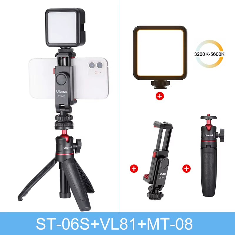 ST-06S Vertical Phone Mount for DSLR, Tripod & Vlog Shooting