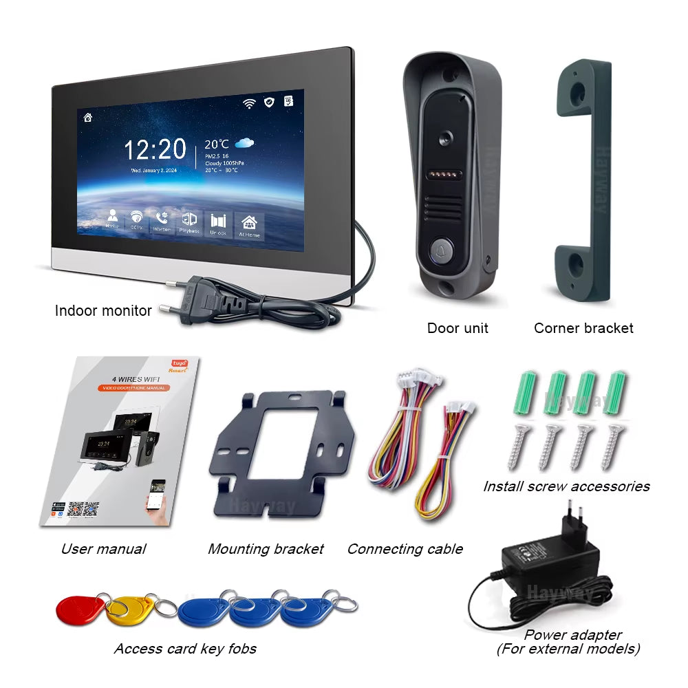 WiFi TUYA Video Doorbell 1080P with 7'' Touchscreen