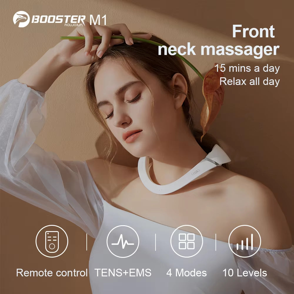Cordless Electric Pulse Neck Massager for Pain Relief