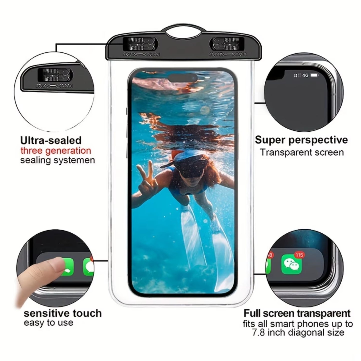 Universal Waterproof Phone Pouch - Keep Your Phone Safe & Dry!