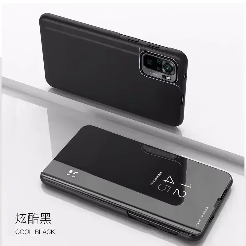 Luxury Smart Mirror Flip Case for Xiaomi Poco M5S 4G