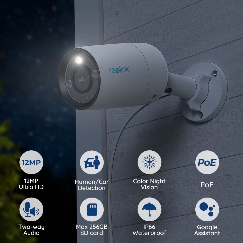 Reolink 12MP POE IP Camera with Smart Detection & Audio