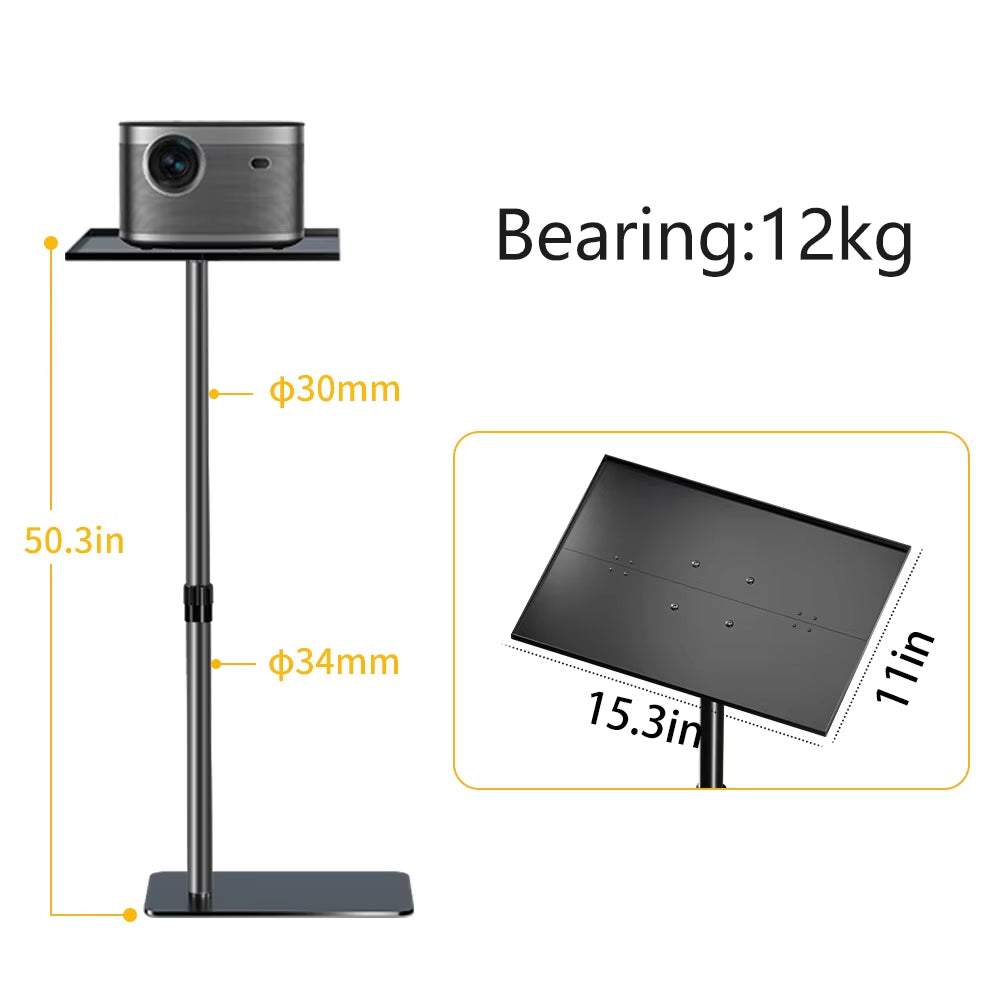 Adjustable 360° Projector Tripod Stand for Home & Office Use