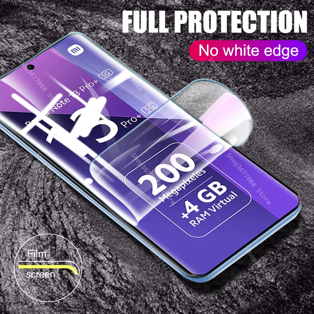 6-in-1 Hydrogel Film & Camera Glass for Redmi Note 13 Pro+