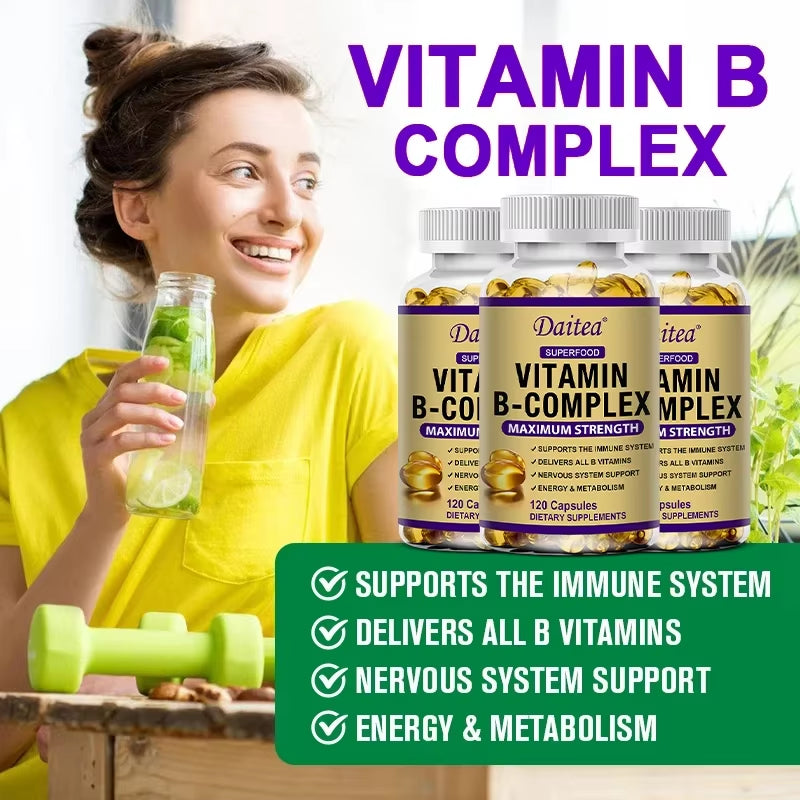Vitamin B-Complex Supplement for Energy, Immunity & Metabolism