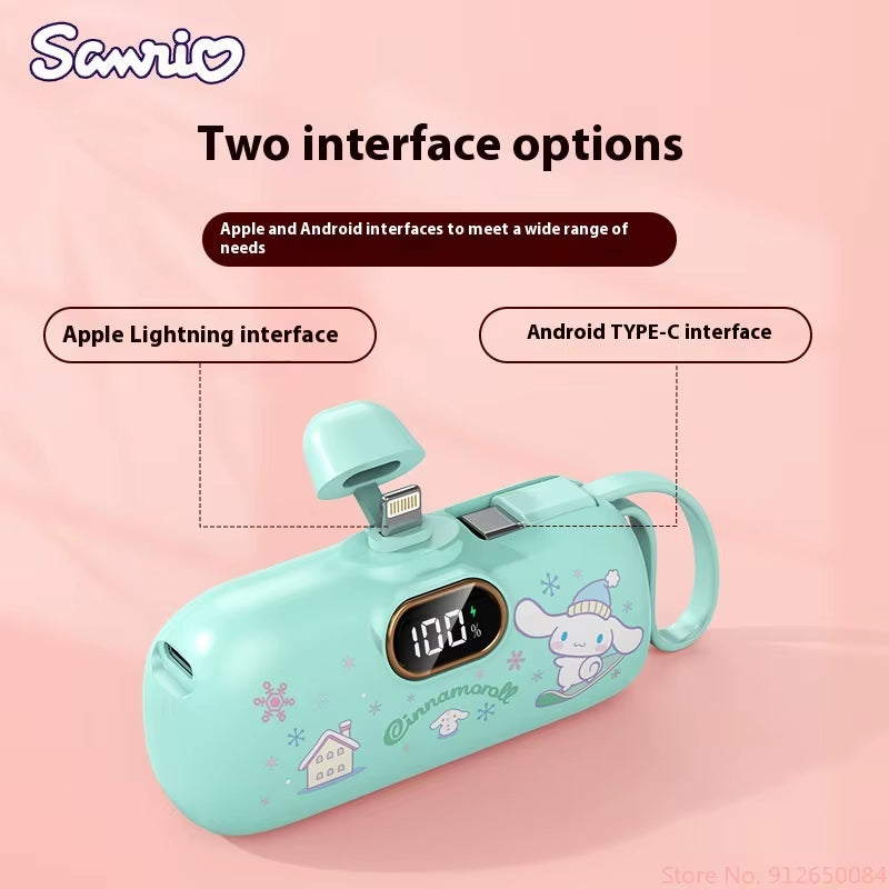Sanrio Wireless Power Bank Mini Capsule Fast Charging