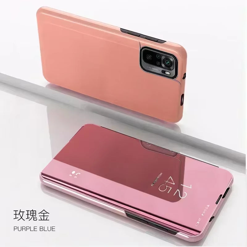 Luxury Smart Mirror Flip Case for Xiaomi Poco M5S 4G