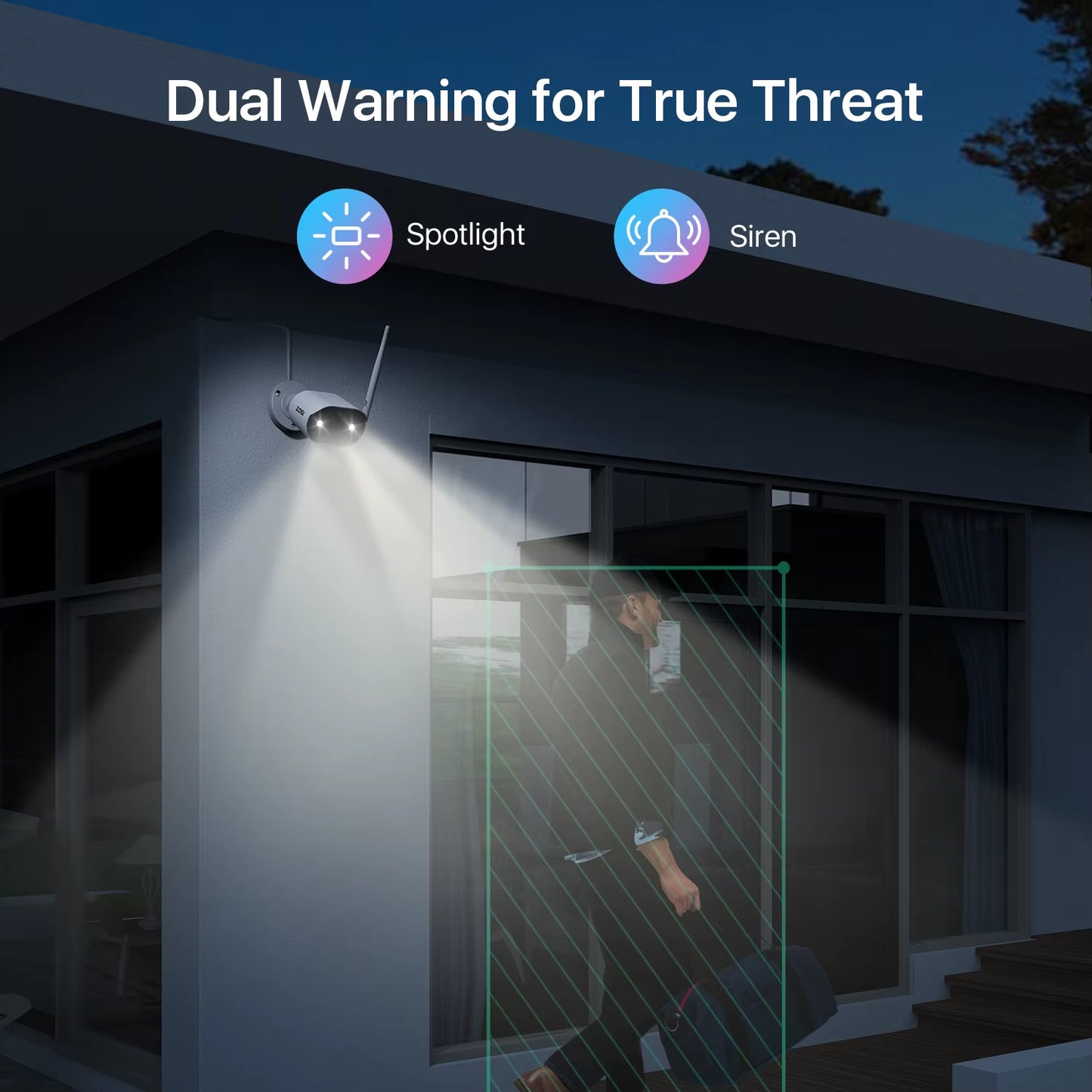3MP Wireless Security System with 8CH H.265 NVR & Cameras