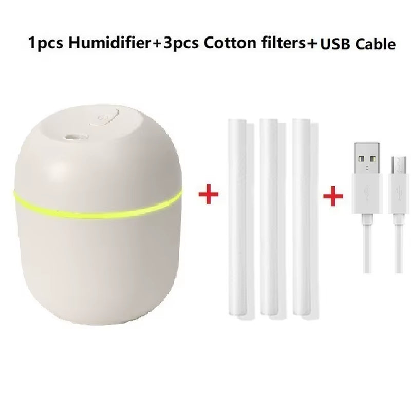 Mini USB Humidifier & Essential Oil Diffuser with LED Lamp