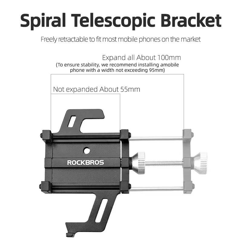 Motorcycle Bike Phone Holder CNC Aluminum Alloy 5-Claws