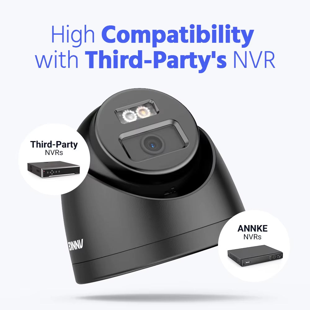 3K 6MP POE Security Camera System with 8CH NVR & Dual Lights