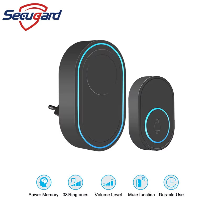 Wireless Outdoor Doorbell with Music Melody & Security Alarm