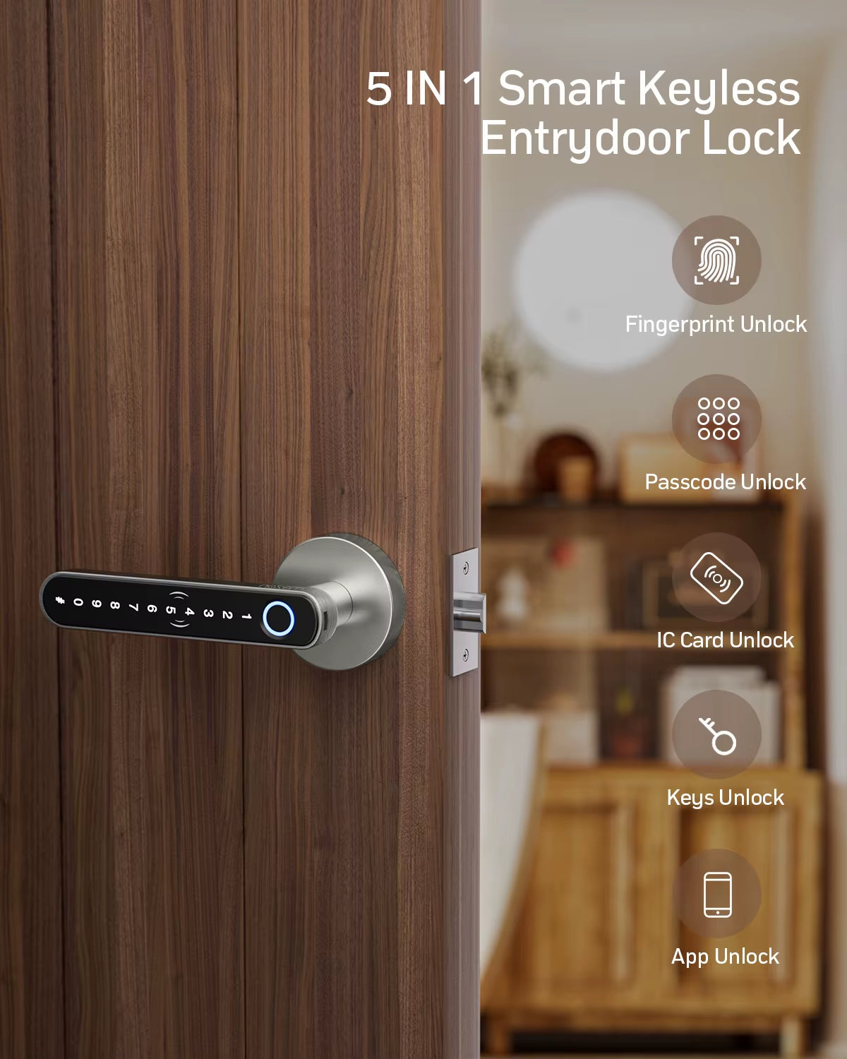 TMZON Smart Fingerprint Door Lock, Keyless Entry, Biometric