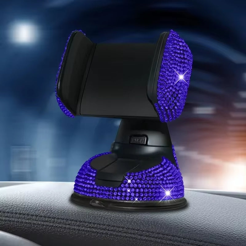 2024 Pink Diamond Car Phone Holder Stand for Women