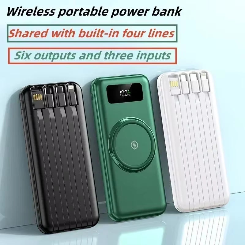 200000mAh Wireless Power Bank Fast Charging for Apple/Samsung