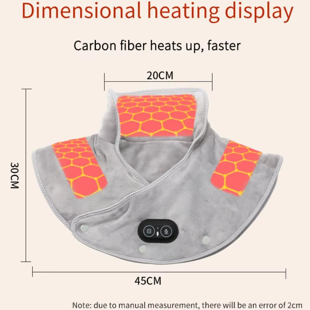 Electric Heating Neck & Shoulder Massager with USB & Heat