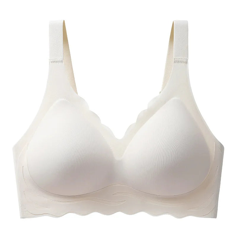 Traceless Plus Size Women Underwear No Steel Rings Gather Fixed Cup Prevent Sagging Soft Support Comfortable Thin Sports Bra