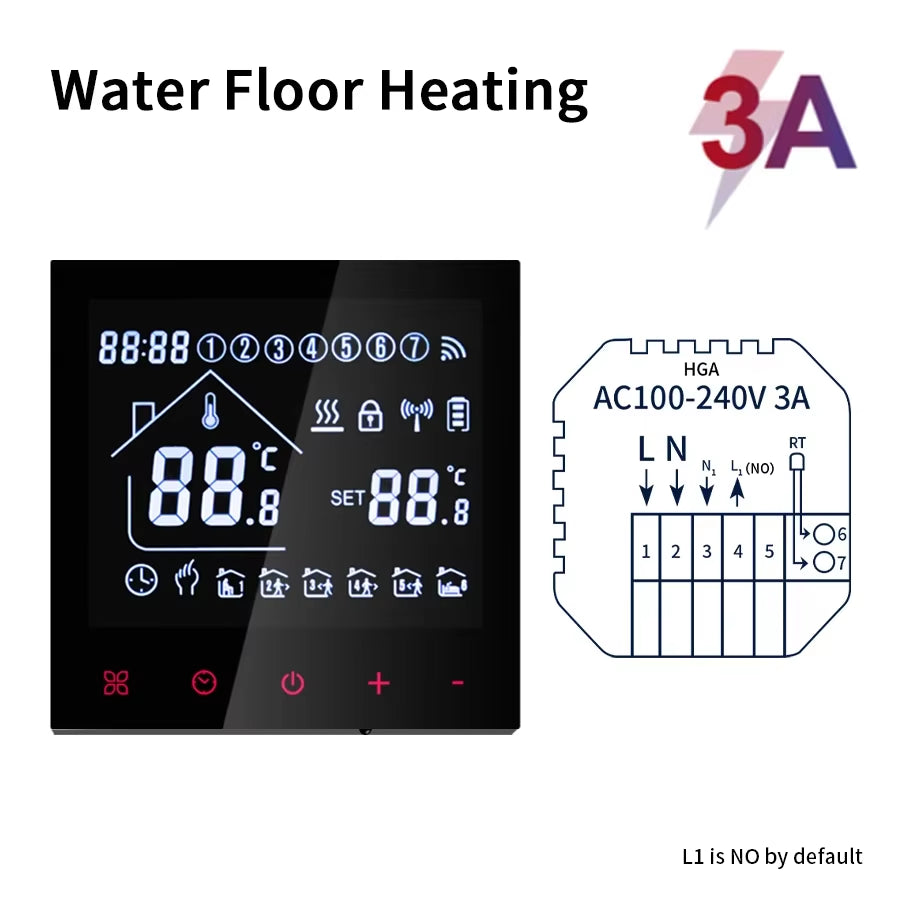 WiFi Smart Thermostat for Heating, Tuya & Alexa Compatible