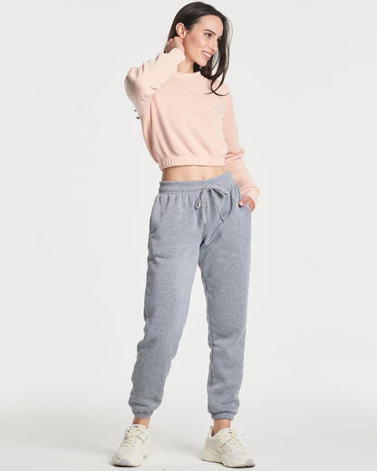 3 Pack: Women's Fleece Cropped Sweatshirt - Plus Size