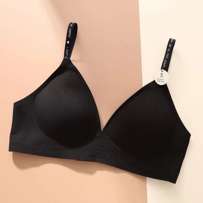 Top New Threaded Non-marking Women's Bra Without Steel Ring Gathering Anti-sagging Women's Underwear Sports Comfortable Bra