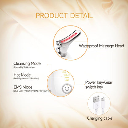 3-in-1 Firming Face & Neck Device – Double Chin Reducer, Massager